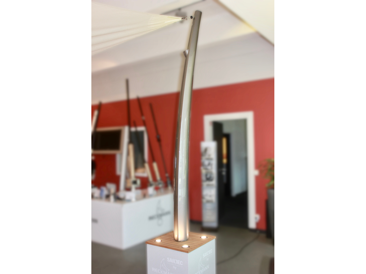 conical and curved sunFLIP poles with wireless induction technology by Studio F. A. Porsche and Sailtec Reckmann